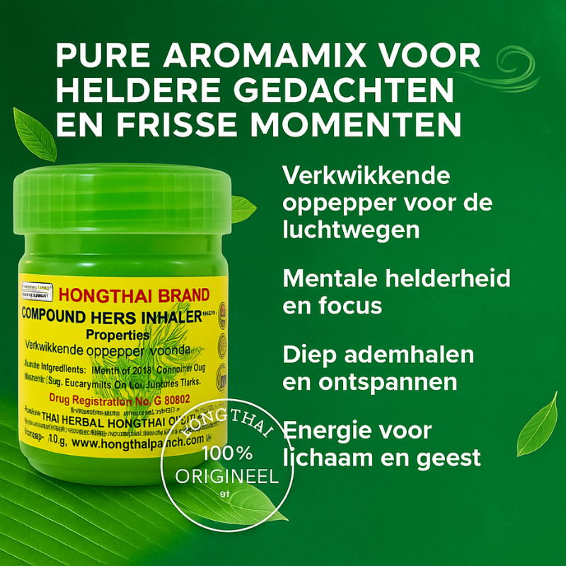 Hong Thai Herbal Inhaler – Verfris, Verlicht, Herstel