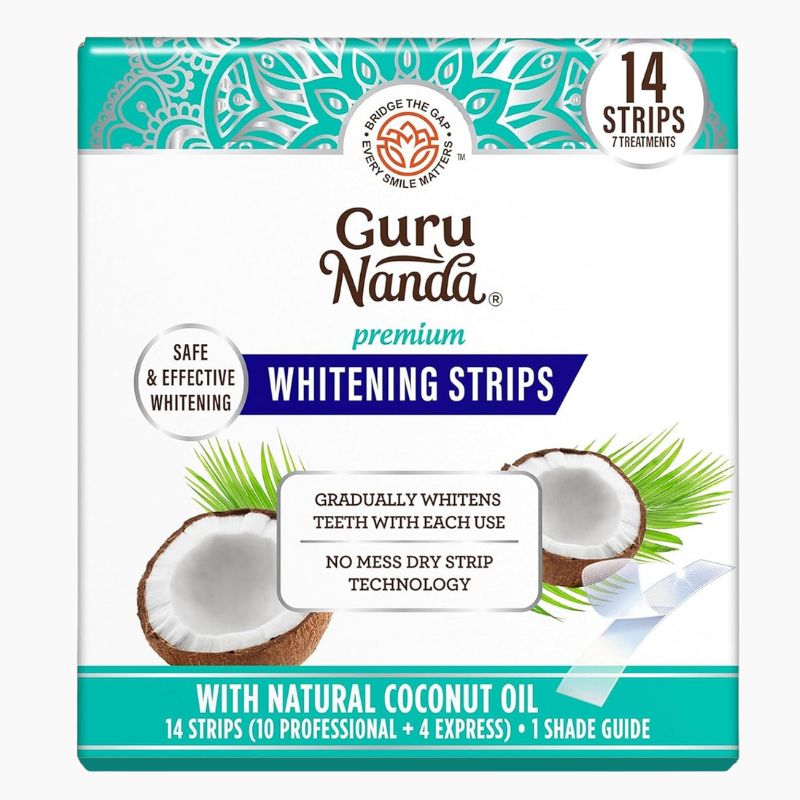 Guru Nanda – Kokos Whitening Strips voor wittere & gladdere tanden