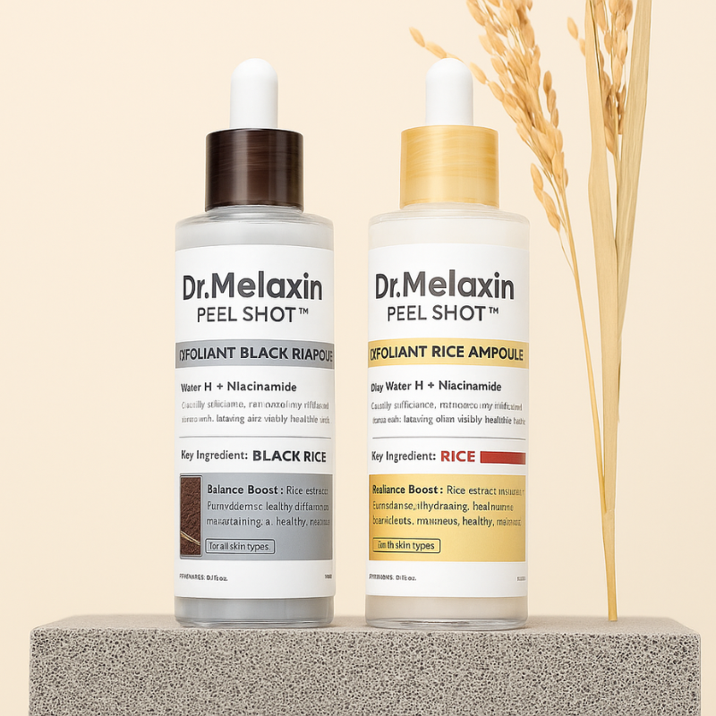 Dr. Melaxin - Rijst Peel Shot Duo glow & textuur | 1 + 1 GRATIS