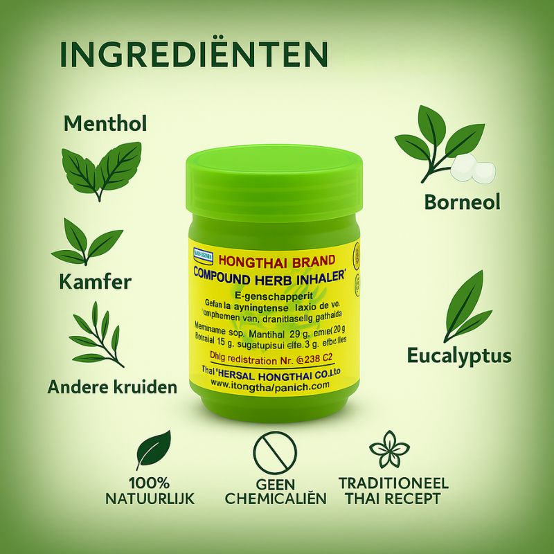 Hong Thai Herbal Inhaler – Verfris, Verlicht, Herstel