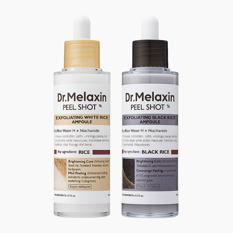 Dr. Melaxin - Rijst Peel Shot Duo glow & textuur | 1 + 1 GRATIS